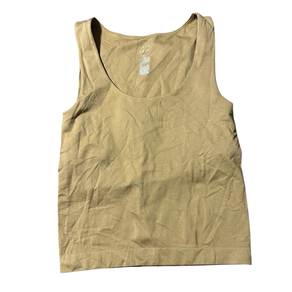 New Day Women's Seamless Tank Top Medium Tan Basic Layering Essential‎